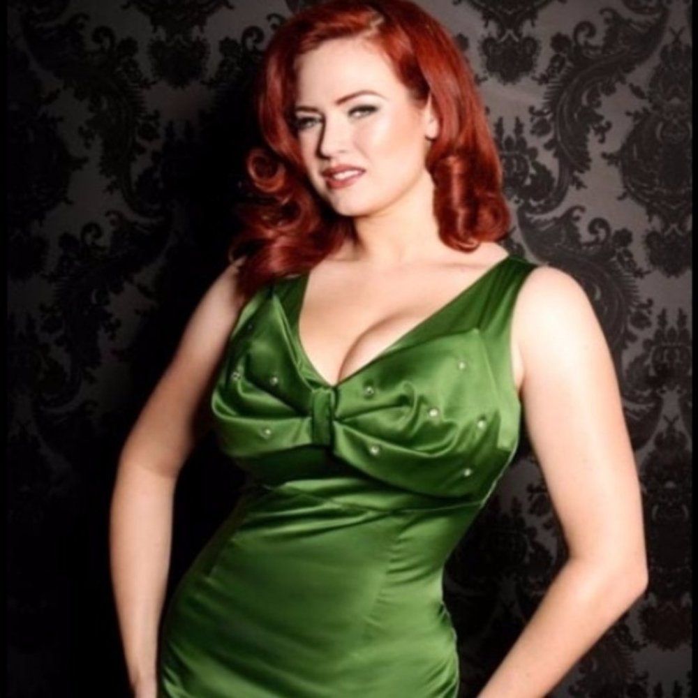 Pinup Couture Green Sophia Dress Size XXL